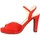 Chaussures Femme Sacs à dos Nu pieds cuir velours Rouge
