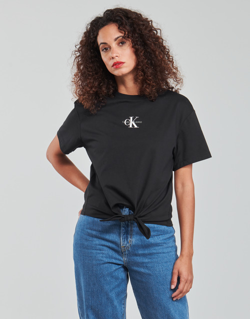 Vêtements Femme Tops / Blouses Calvin Klein Jeans KNOTTED TEE Noir