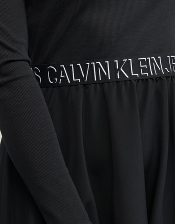 Calvin Klein Jeans LOGO ELASTIC DRESS Noir