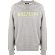 Balmain logo-tape cotton hoodie