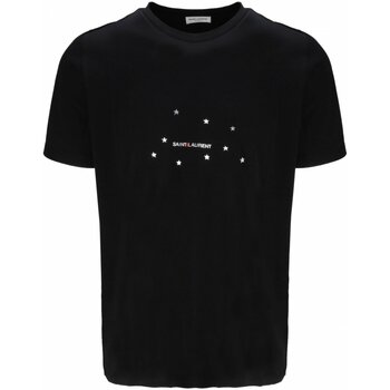 Vêtements Homme T-shirts manches courtes saint laurent monogram quilted wallet itemnt BMK577087 Noir