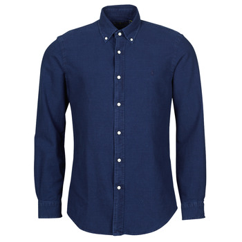 Vêtements Homme Chemises manches longues The Rug Republicn TRENNYB Velours Bleu