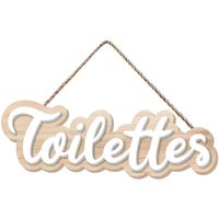 Ballerines / Babies Tableaux / toiles Sud Trading Plaque de porte relief pour les toilettes Beige