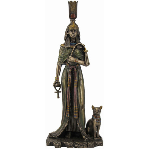 Maison & Déco Statuettes et figurines Signes Grimalt Statuette Reine Égyptienne Néfertiti en résine aspect bronze Doré