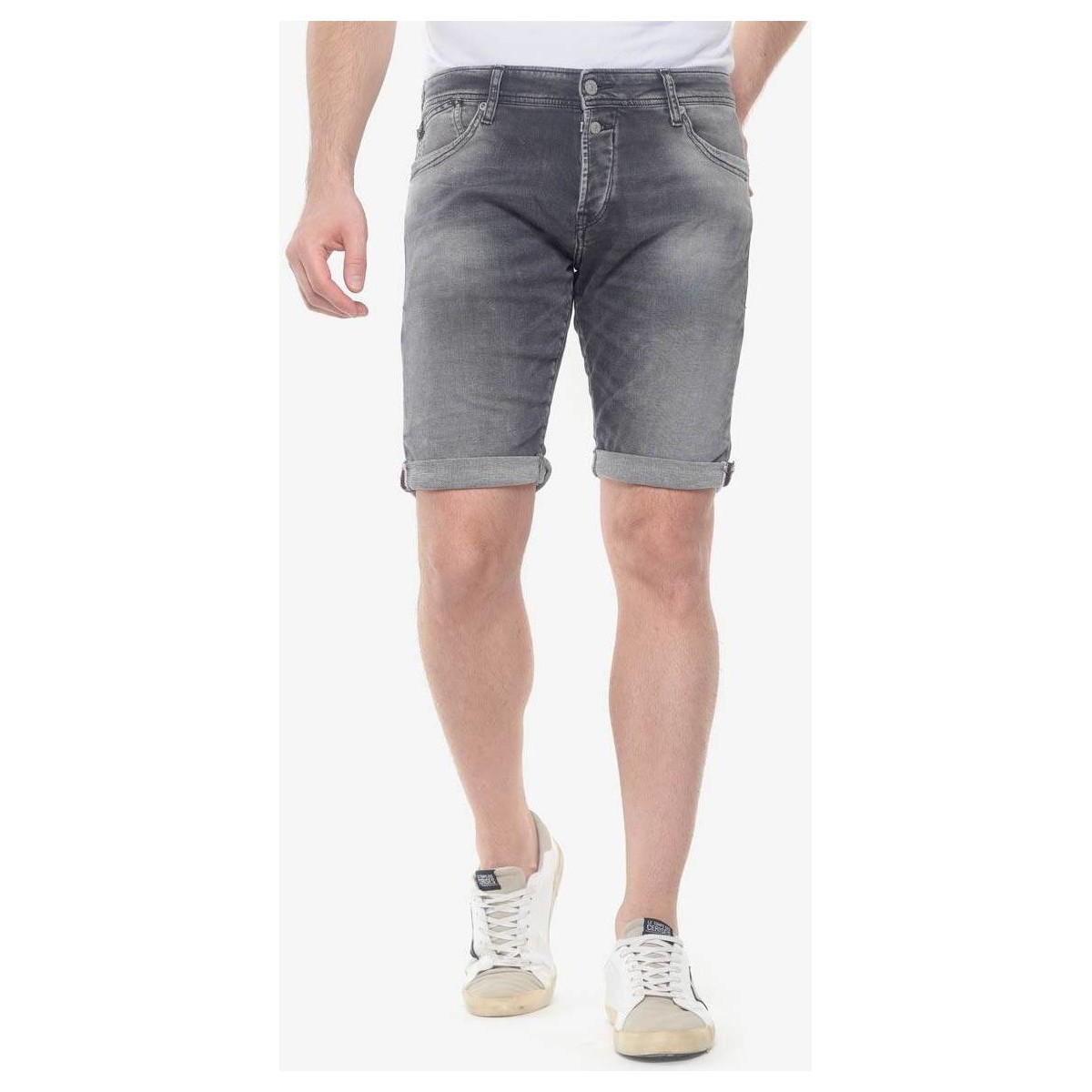 Vêtements Homme Shorts / Bermudas Le Temps des Cerises Bermuda jogg if gris délavé Gris