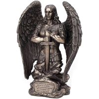 Maison & Déco Statuettes et figurines Anges Statuette en polyrésine Mickaël de couleur bronze Doré
