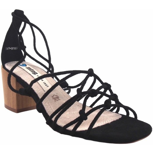 Chaussures MTNG Sandale femme MUSTANG 50479 noir Noir - Livraison Gratuite 