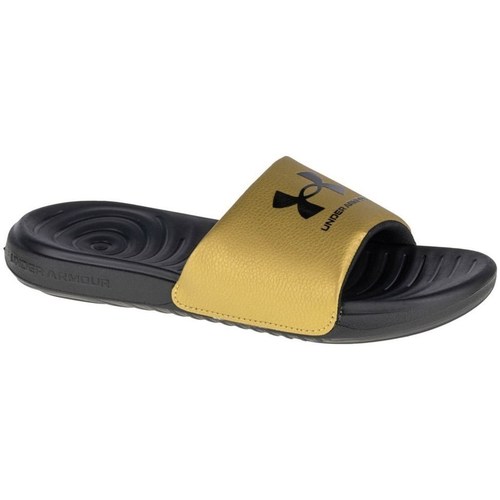 Chaussures Femme Tongs Under Armour Ansa Fixed Slides Graphite, Jaune