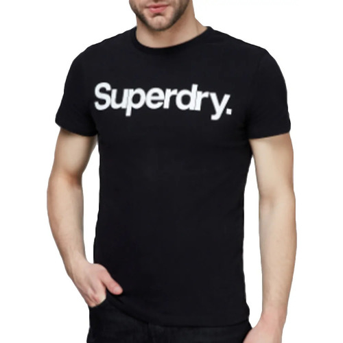 Vêtements Homme T-shirts graphic manches courtes Superdry Classic logo Noir