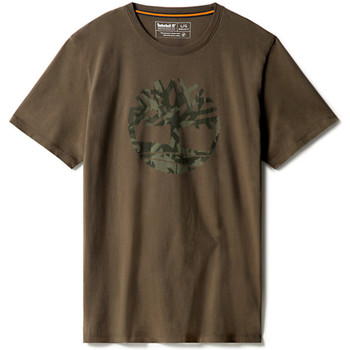 Vêtements Homme T-shirts manches courtes Timberland med Logo arbre camouflage Kaki