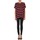 Vêtements Femme T-shirts manches courtes Vero Moda CHELLA 2/4 LONG TOP KM Noir / Rose