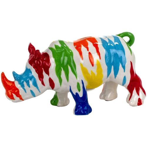Fleur De Safran Statuettes et figurines Signes Grimalt Tirelire Rhinocéros Multicolore Multicolore