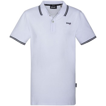 Vêtements Homme Téléchargez lapplication pour Schott Polo  Will ref 52972 Blanc Blanc
