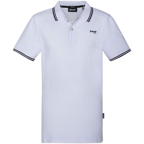 Vêtements Homme T-shirts & Polos Schott Polo  Will ref 52972 Blanc Blanc