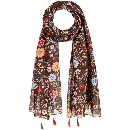Allée Du Foulard Foulard fantaisie Peace Marron - Accessoires textile  echarpe Femme 26,90 €