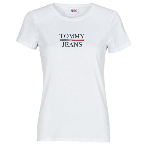Vêtements Femme Tommy logo Jeans Cls Serif Linear Tee Tommy logo Jeans TJW SKINNY ESSENTIAL TOMMY logo T SS Blanc