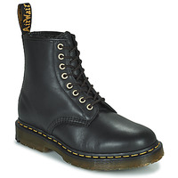 Dr Martens 1460 8 eye boots in black and green leather