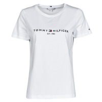 Vêtements Femme T-shirts manches courtes Tommy Hilfiger HERITAGE HILFIGER CNK RG TEE Blanc