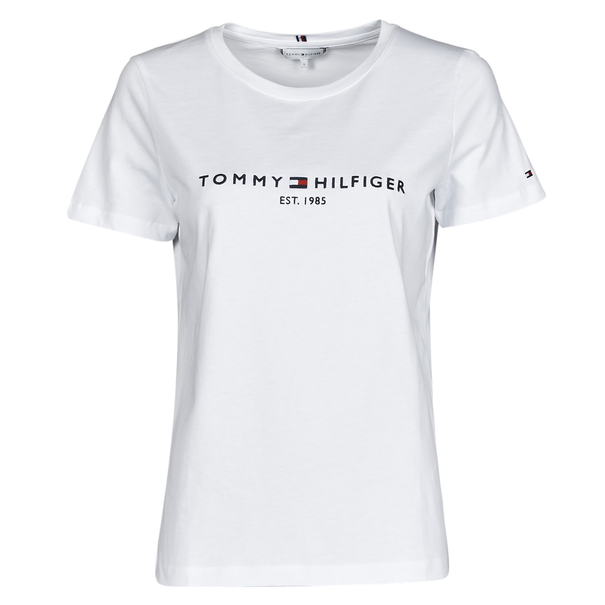 Vêtements Femme T-shirts manches courtes Swimsuit Tommy Hilfiger HERITAGE HILFIGER CNK RG TEE Blanc