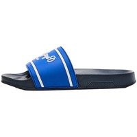 Chaussures Garçon Sandales et Nu-pieds Pepe Colour JEANS Mules  Slider Logo Boys Ref 53024 Lagoon Bleu