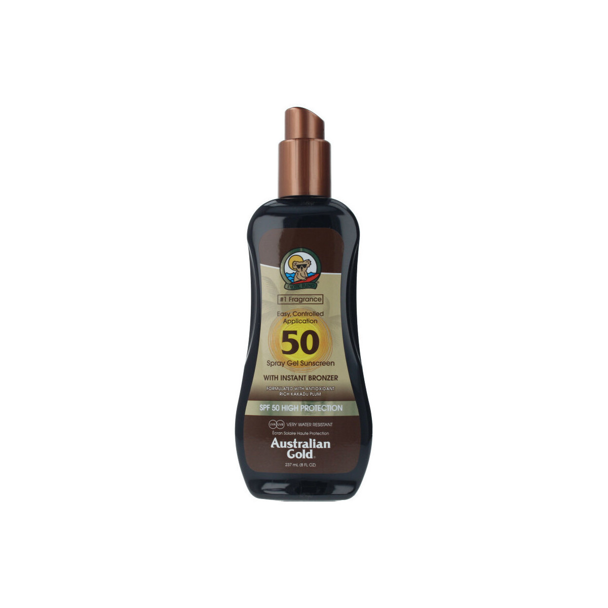 Beauté Protections solaires Australian Gold Sunscreen Spf50 Spray Gel With Instant Bronzer 