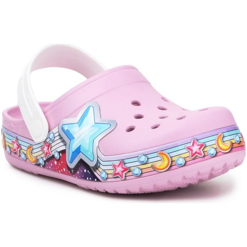 Chaussures Fille Sandales et Nu-pieds Crocs FL Star Band Clog 207075-6GD Violet