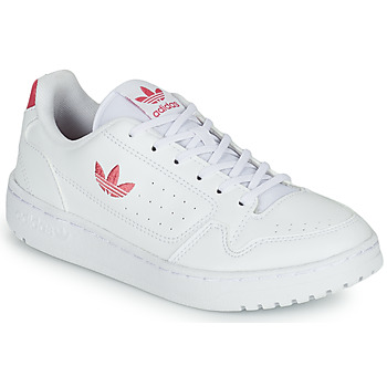 Chaussures Fille Baskets basses adidas Hoodie Originals NY 90 J Blanc / Rose