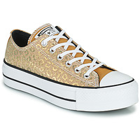 Chaussures Femme Baskets basses Converse CHUCK TAYLOR ALL STAR LIFT AUTHENTIC GLAM OX Doré / Blanc