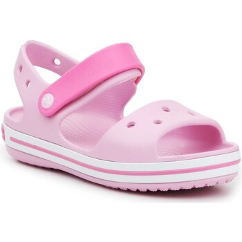 Chaussures Fille Sandales et Nu-pieds Crocs Crocband Sandal Kids12856-6GD Rose
