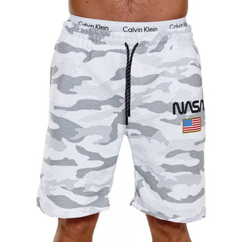 Vêtements Homme Shorts / Bermudas Monsieurmode Short camouflage Nasa Short NE3711 blanc neige Blanc