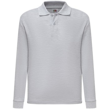 Vêtements Polos manches longues Fruit Of The Loom SS45B Gris
