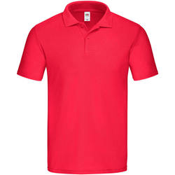 Vêtements Homme Polos manches courtes Fruit Of The Loom  Rouge