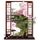 Maison & Déco Stickers Sud Trading Sticker Mural Jardin et Cerisier en Trompe lil Rose