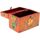Maison & Déco Paniers / boites et corbeilles Phoenix Import Coffret tibétain fleuri peint à la main Orange