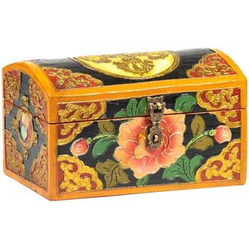 Maison & Déco Décorations de noël Phoenix Import Petit Coffret tibétain double dorje Noir