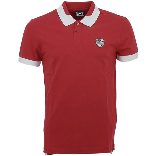 Vêtements Homme T-shirts & Polos Ea7 Emporio Armani short Polo Rouge