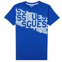 Vêtements Garçon T-shirts manches courtes Guess LISTIN Bleu