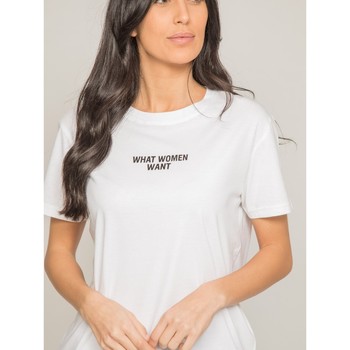Dona X Lisa T-shirt col rond message FOMEREY Blanc
