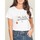 Vêtements T-shirts & Polos Dona X Lisa T-shirt col rond message FLETY Blanc