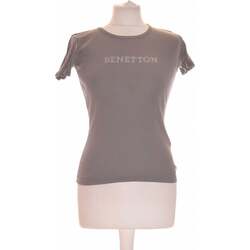 Vêtements Femme T-shirts manches courtes Benetton Top Manches Courtes  36 - T1 - S Gris