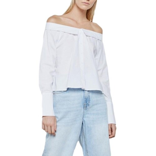 Vêtements Femme Tops / Blouses Only Off Shoulders Bambi Top - Bright White Blanc