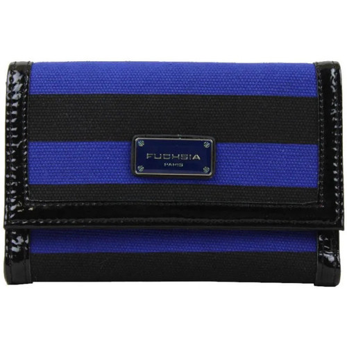 Fuchsia Portefeuille toile à raies - Noir / bleu Multicolor - Sacs Sacs  porté main Femme 16,03 €