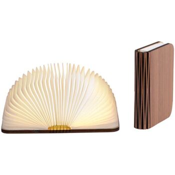 Gagnez 10 euros Lampes à poser Ledr Livre Lampe en bois véritable Noyer - Taille M Marron