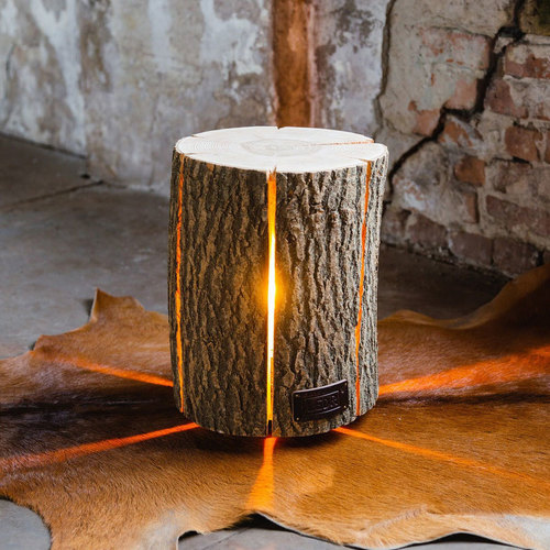 Maison & Déco Lampes à poser Ledr Wood Light - Bois de frêne Taille M - Eco-Friendly Marron