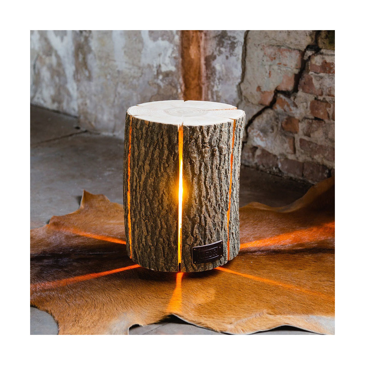 Maison & Déco Lampes à poser Ledr Wood Light - Bois de frêne Taille M - Eco-Friendly Marron