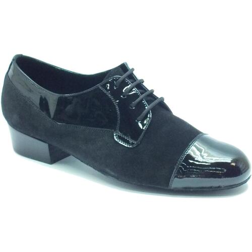 Chaussures Homme Sandales sport Vitiello Dance Shoes Standard Camoscio e Verniciato Noir