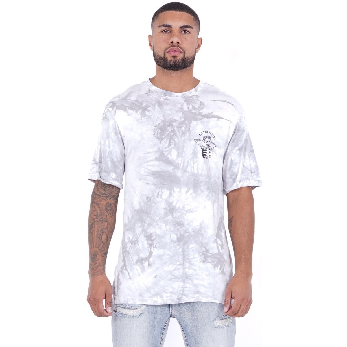 Vêtements Homme T-shirts manches courtes Sixth June T-shirt Tall Custom Tie Dye Blanc