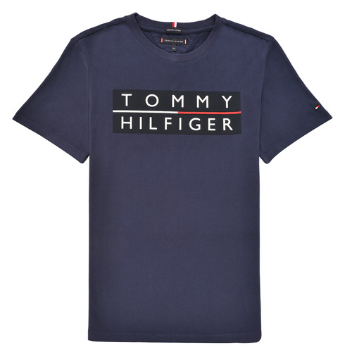 Vêtements Garçon T-shirts manches courtes Tommy Hilfiger TERRAD Marine