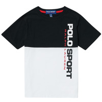 Vêtements Garçon T-shirts manches courtes Polo Ralph Lauren KAMILA Blanc / Noir