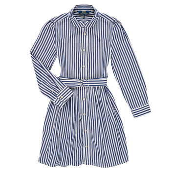 Vêtements Fille Robes courtes Polo Ralph Lauren LIVIA Marine / Blanc